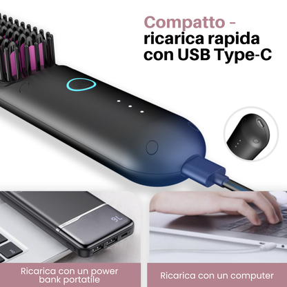 Spazzola portatile SetaPro™ – Liscia, Arriccia, Asciuga