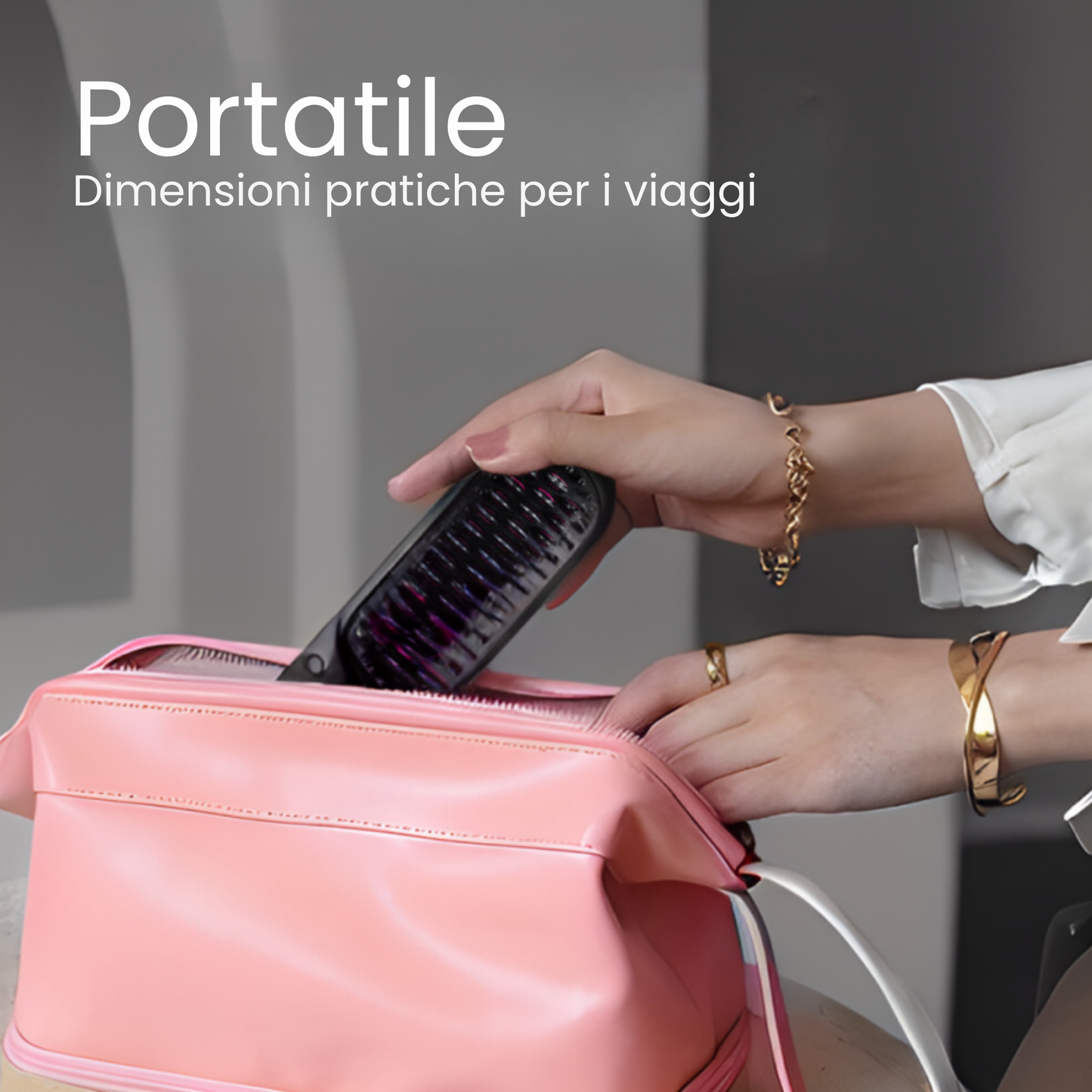 Spazzola portatile SetaPro™ – Liscia, Arriccia, Asciuga